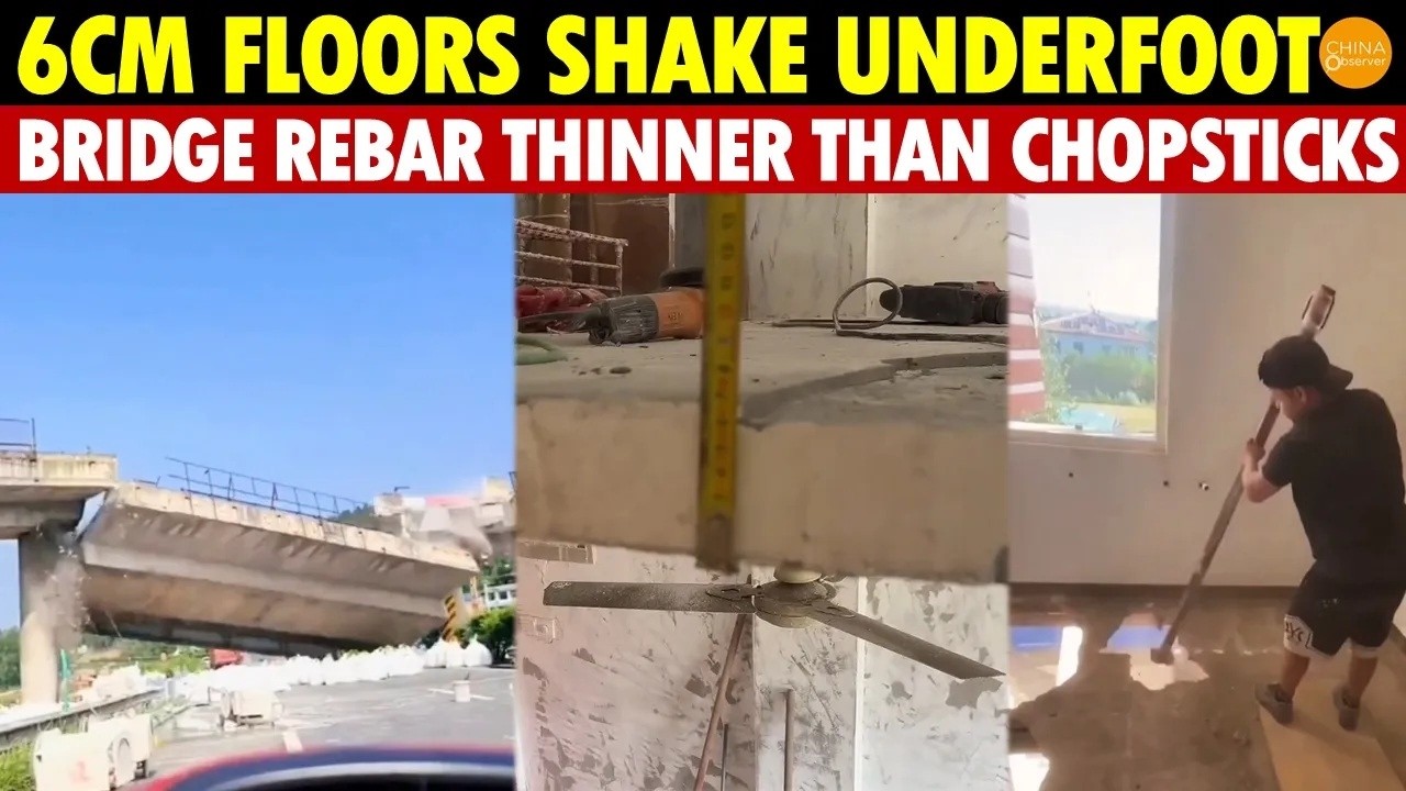6cm Floors Shake When Walking, Bridge Rebar Thinner Than Chopsticks, China’s Homes Won’t Last 40 Yrs