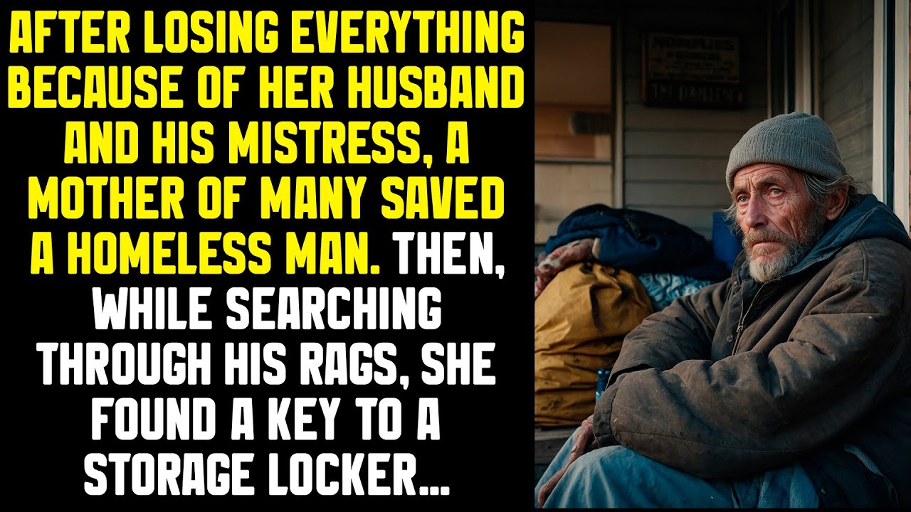 A woman saved a homeless man. Upon finding a key to a storage locker in his tattered clothes...