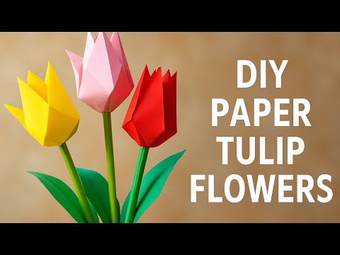 How to make a beautiful tulipe flower making// very easy tutorial 💝💝💝