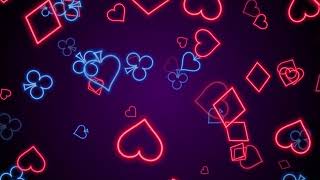 Casino poker playing cards suits icons diamonds, clovers, hearts, spades template 4K 60:00/Min/ Free