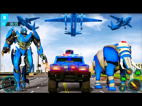 Elephant Robot Car Transformation | Robot Truck Airplane Transportation Game | Android Gameplay