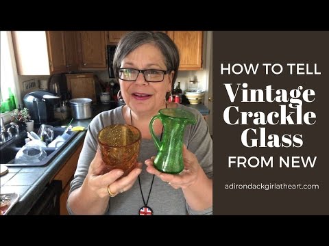 VINTAGE CRACKLE GLASS TIP! Tell new from old