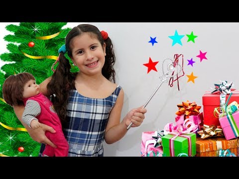 MARIA CLARA RECEBE DO PAPAI NOEL UM PRESENTE MÁGICO DE NATAL