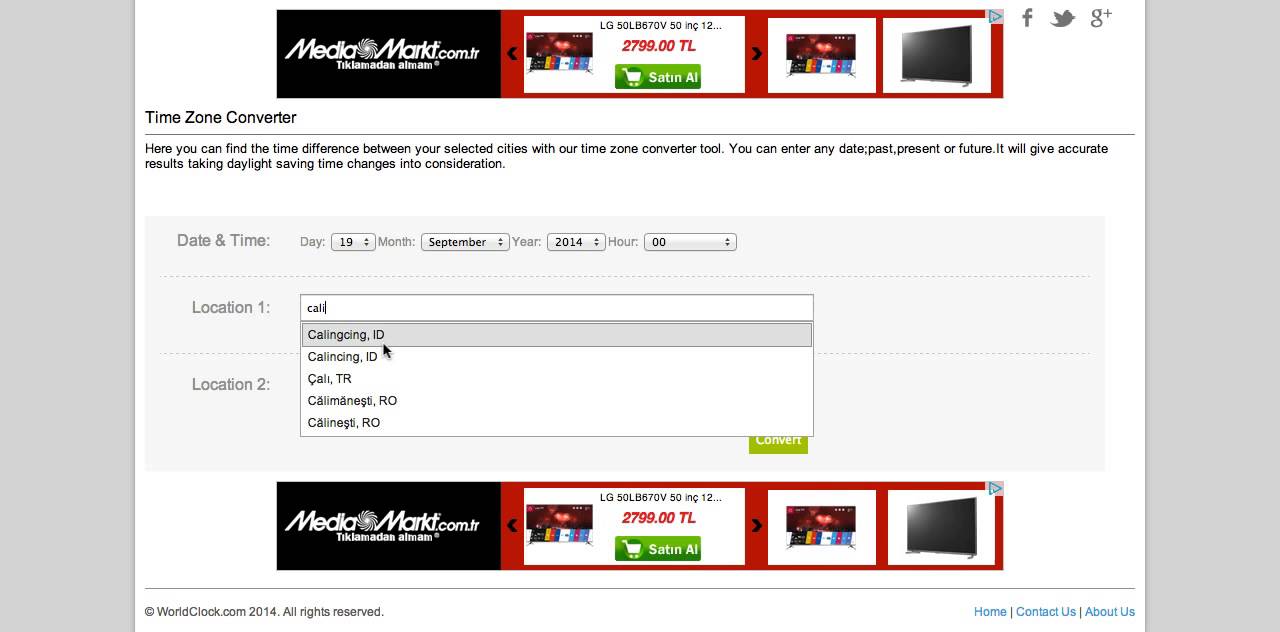 Worldclock.com - Time Zone Converter