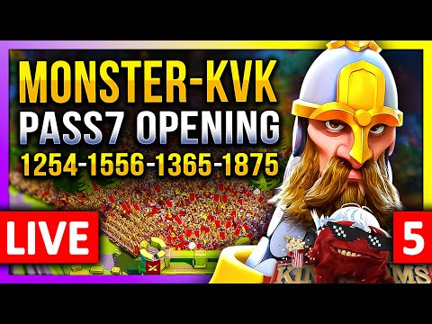 Monster-KVK 1254 Pass7 Opening 🔥 LIVE! 🔴 1556, 1365, 1875 - C11321 #5