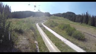 preview picture of video 'people riding alpine slide, 4k'