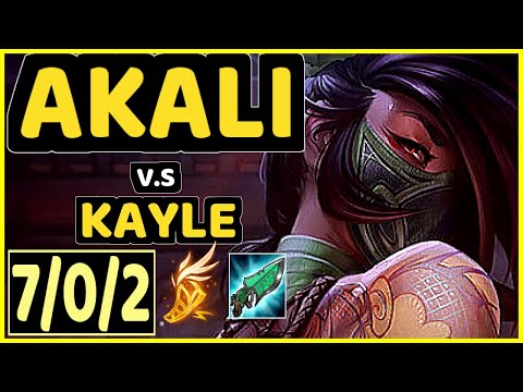 BROKEN BLADE (AKALI) vs KAYLE - 7/0/2 KDA TOP GAMEPLAY - EUW Ranked DIAMOND