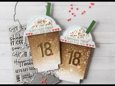 Honey Bee Stamps Frappe Shaped Cards
