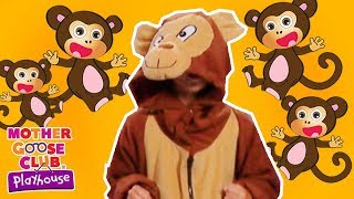 Five Little Monkeys Jumping On The Bed | Children Nursery Rhyme Songs | Mother Goose Club Playhouse