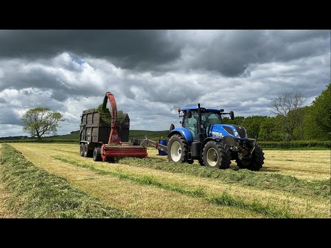 Cumbrian Silage 2022. First cut with a New Holland fleet and ‘Big’ drag chopper!