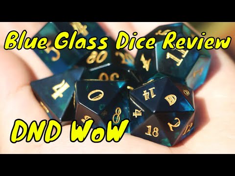Blue Glass DND Dice Set for Bard Review (DNDWoW Dice)