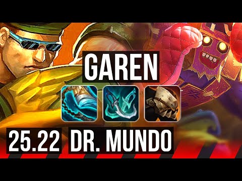 GAREN vs DR. MUNDO (TOP) | 15/0/10, Legendary | EUW Diamond | 25.22
