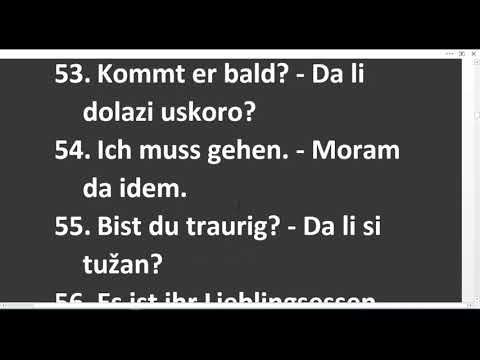 NEMAČKI - 200 KRATKIH KONVERZACIJSKIH REČENICA ZA SVAKODNEVNU UPOTREBU -UČITE ONO ŠTO ĆETE KORISTITI