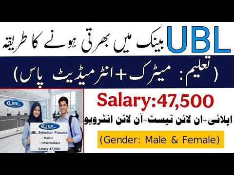 UBL Bank Jobs 2026 | Complete Selection Process | Online Apply, Interview & Final Selection