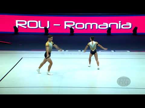 Romania 1 (ROU) - 2021 Aerobic Worlds, Baku (AZE) Qualifications Mixed Pair