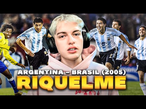 DAVOO XENEIZE REACCIONA A GOLES EN CONTEXTO - RIQUELME VS. BRASIL (2005)