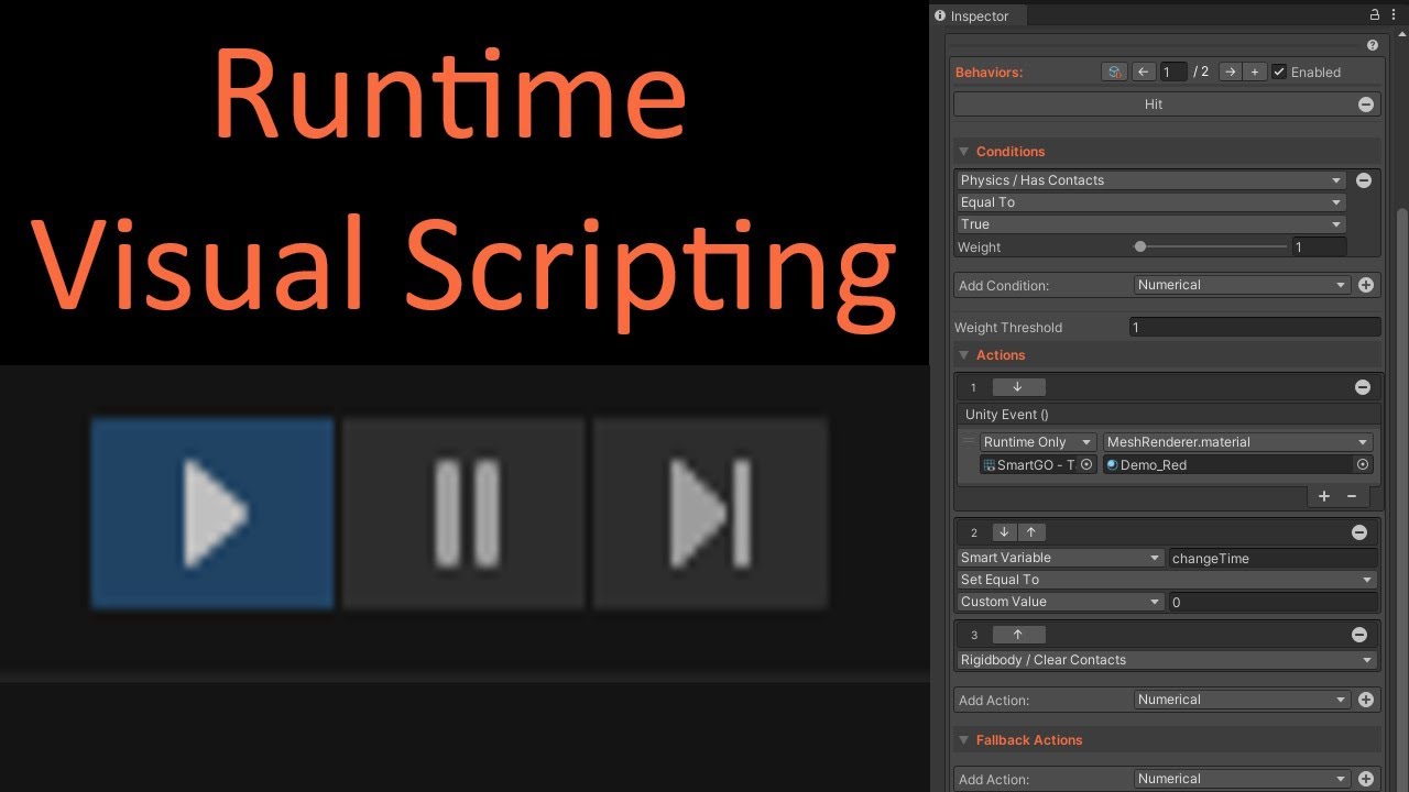 Unity Runtime Visual Scripting