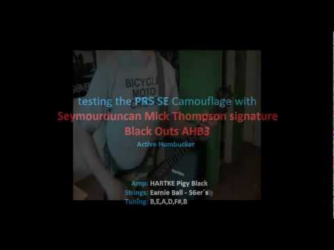 Testing my PRS SE Active Blackouts AHB-3 Mick Thomson EMTY
