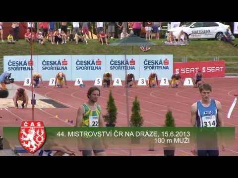 100 m  muži MČR 2013
