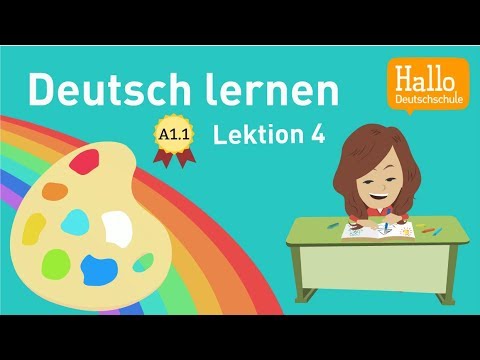 Deutsch lernen A1.1 / Wortschatz / Farben / bestimmte Artikel / Lektion 4