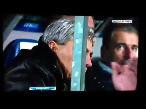 Cluj-coach Sorin Cartu becomes crazy in Champions League game
