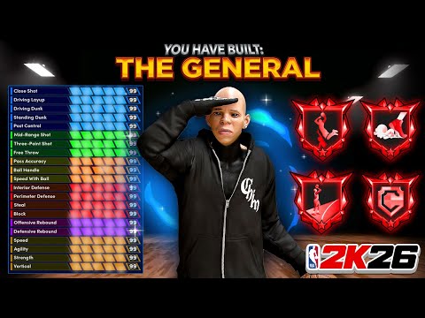 *NEW* BEST 6'6 "THE GENERAL" POINT GUARD BUILD IN NBA 2K26 - BEST GUARD BUILD 2K26
