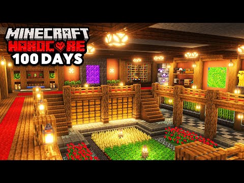 I Survived 100 Days Building a Cozy UNDERGROUND BASE in Minecraft Hardcore