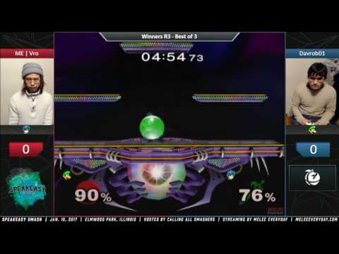 Speakeasy Smash [1/10/17] - ME | Vro (Marth) vs. Davrob01 (Luigi) - SSBM - Winners R3