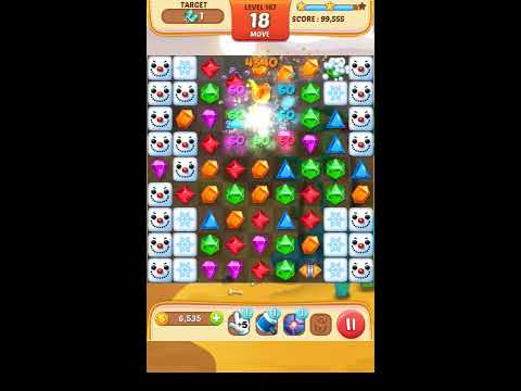 Jewel Match King Level 167 - Walkthrough ( No Booster )