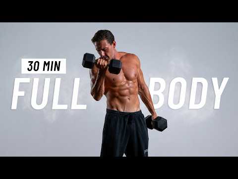 30 Min Full Body Dumbbell Workout at Home to Build Muscle