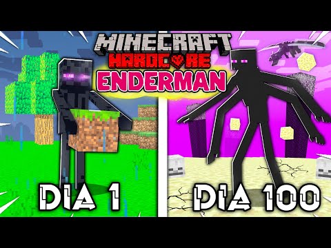 Surviving as an Enderman for 100 Days in Hardcore