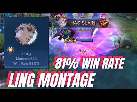 ROBOTIC FINGERS? GEN PLAYS LING NIGHT SHADE MONTAGE 💙 | MLBB