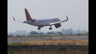 Amritsar Nanded Air India landing at Nanded Airport