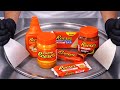 Reeses Peanut Butter Mix Ice Cream Rolls Satisfying Visual ASMR