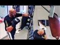 WOW! TYSON FURY KNOCKS HEAVYBAG DOWN FROM CEILING DURING WORKOUT!