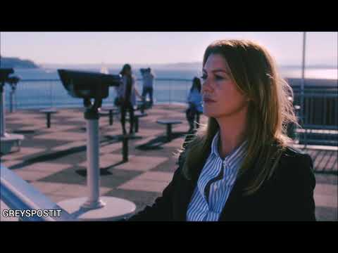 Meredith riding the ferryboat to Derek's last voice note