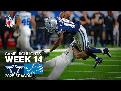 Dallas Cowboys vs Detroit Lions Game Highlights | 2025 NFL Season Week 14