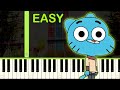 THE AMAZING WORLD OF GUMBALL EASY Piano Tutorial
