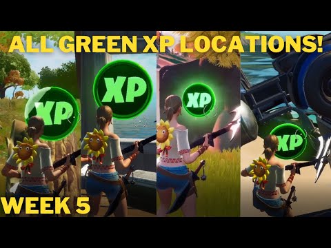 Where to Find All Green XP Coins Locations Week 5! - Dream of Green Punch Card