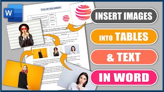 Insert IMAGE into a TABLE and TEXT in word | Microsoft Word Tutorials
