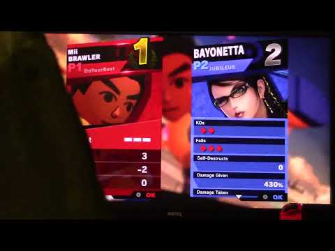 FireThePyro (Mii Brawler) vs. Lumeckos (Bayonetta) - Losers Top 12 - Orbitar 96