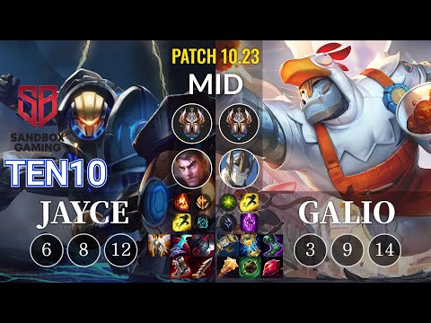 SB Ten10 Jayce vs Galio Mid - KR Patch 10.23