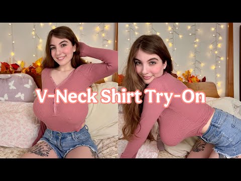 Deep Neckline Top Try-On | Curvy Fashion Lifestyle