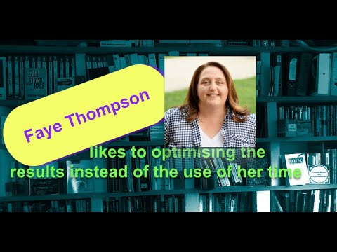 Faye Thompson likes to optimising the results instead of ... - YouTube
