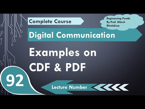 Examples on CDF and PDF in Random Variable by Engineering Funda
