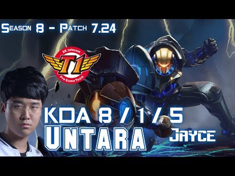 SKT T1 Untara JAYCE vs RUMBLE Top - Patch 7.24 KR Ranked