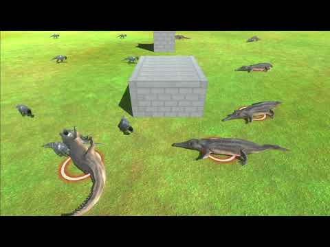 8 Pachycephalosaurus in night vs all units - Animal Revolt Battle Simulator