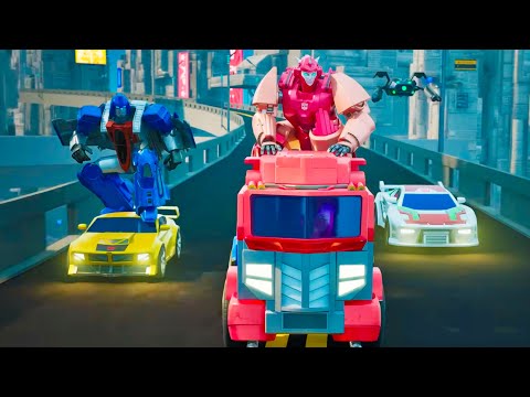 Car Chase Through the City!  | E23 | Transformers: CYBERWORLD | Transformers Official