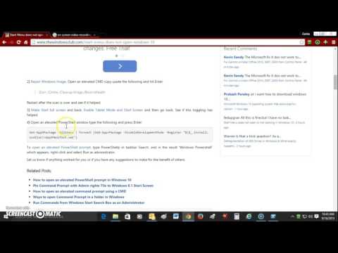Fix Windows 10 Start Button and other Icon Failures