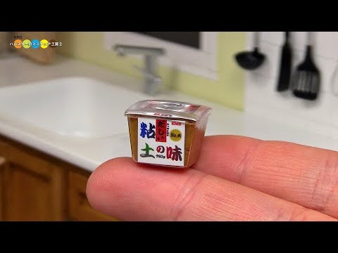 DIY Miniature Miso (Fake food)　パック入りミニチュア味噌作り Video